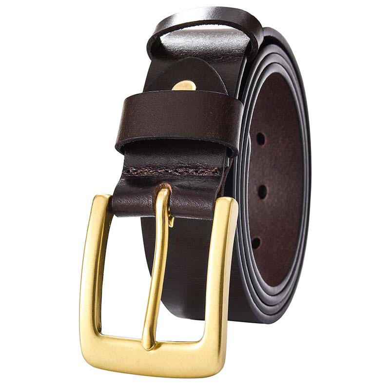 Thắt lưng nam khóa đồng nguyên khối cao cấp DL66