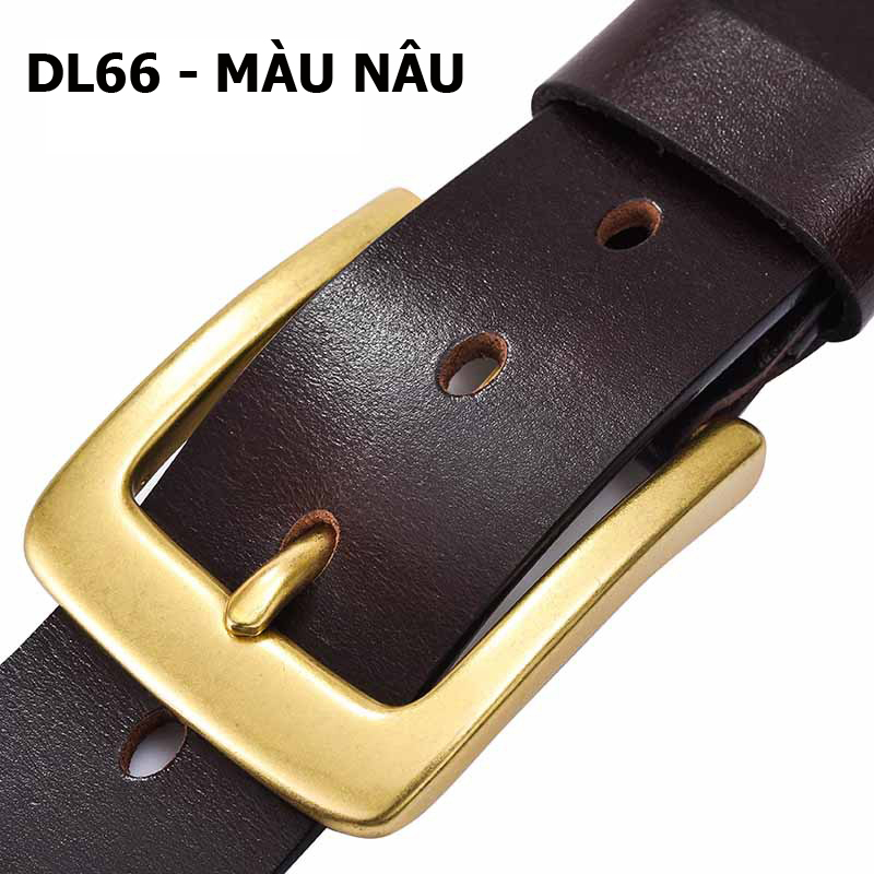 Thắt lưng nam khóa đồng nguyên khối cao cấp DL66