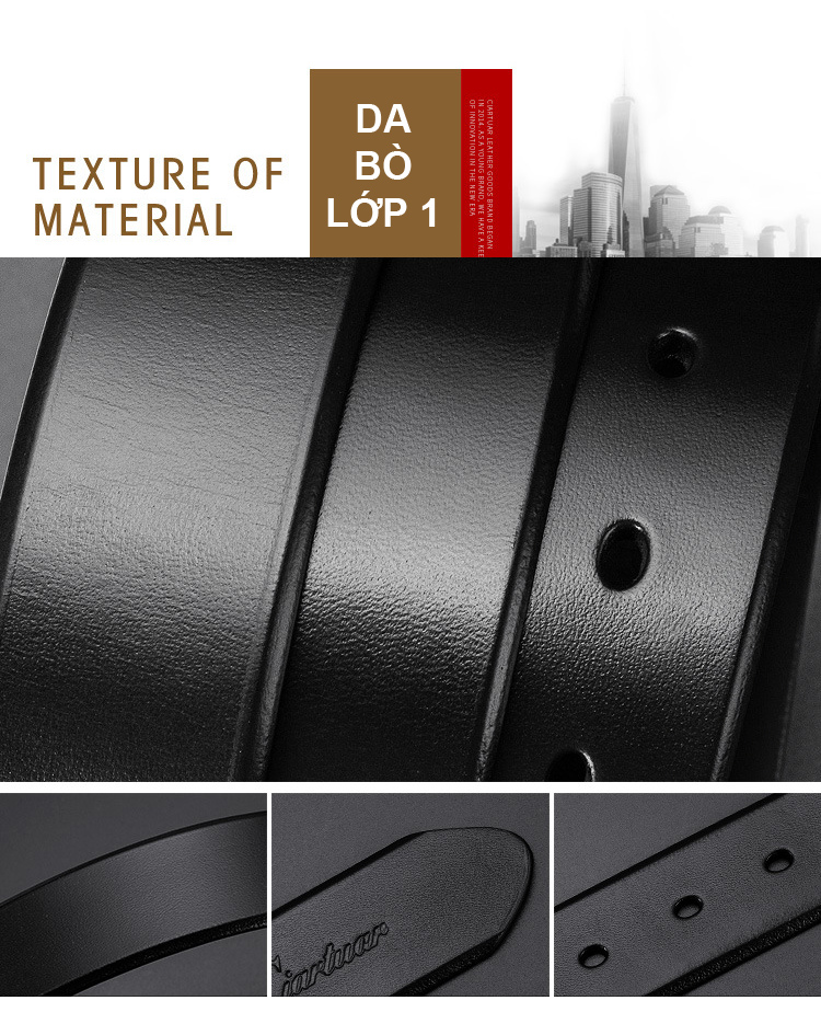 Thắt lưng nam hàng hiệu phong cách doanh nhân CTR03