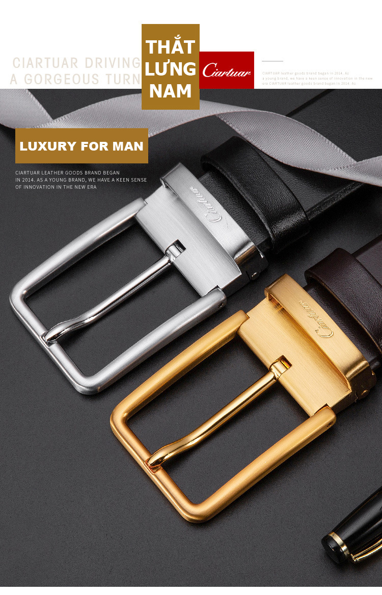 Thắt lưng nam hàng hiệu phong cách doanh nhân CTR03
