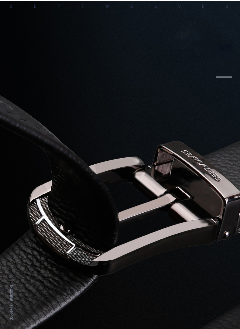 Dây lưng nam hiệu Septwolves SW08 phong cách doanh nhân