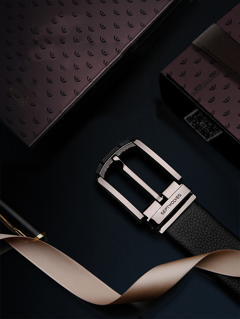 Dây lưng nam hiệu Septwolves SW08 phong cách doanh nhân