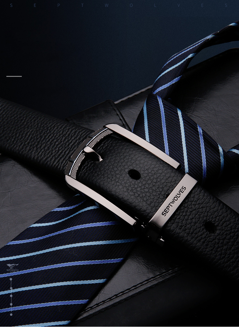 Dây lưng nam hiệu Septwolves SW08 phong cách doanh nhân