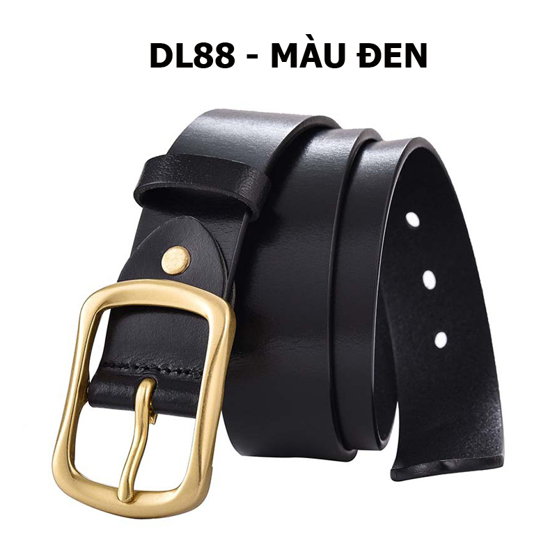 Dây lưng nam cao cấp khóa đồng nguyên khối DL88