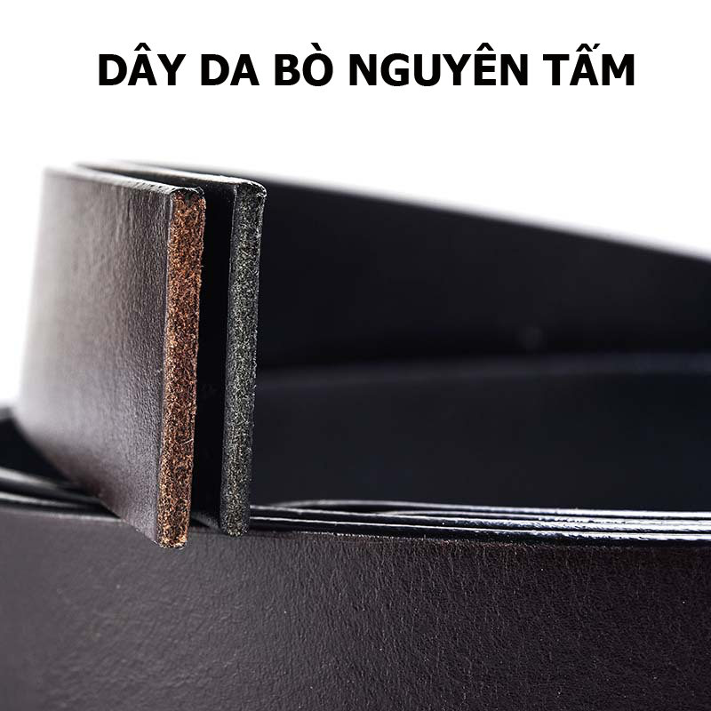 Thắt lưng nam khóa đồng nguyên khối cao cấp DL66