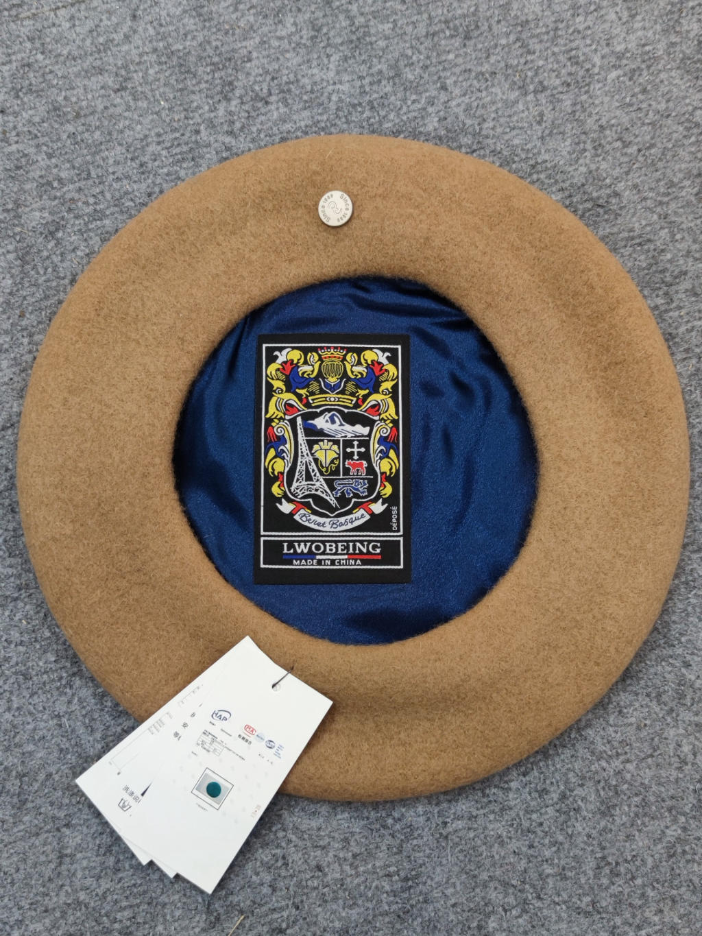 Mũ nồi nữ tròn có núm phong cách Vintage MN01