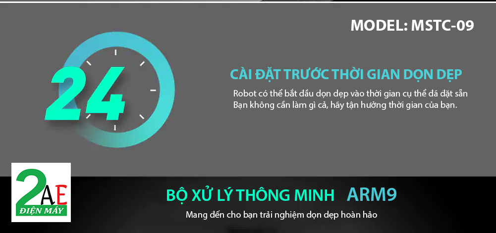 Robot hút bụi thông minh, tự động sạc khi hết pin