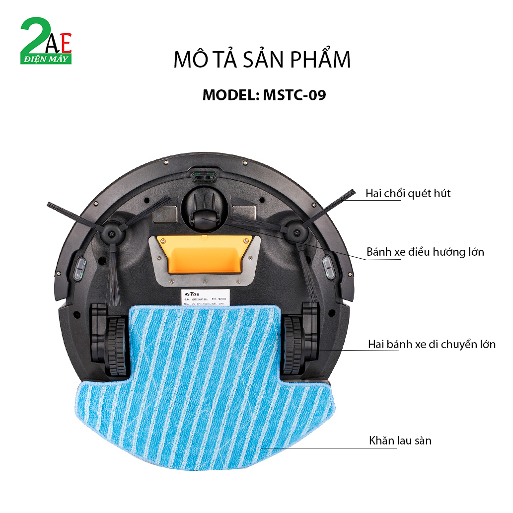 Robot hút bụi thông minh, tự động sạc khi hết pin