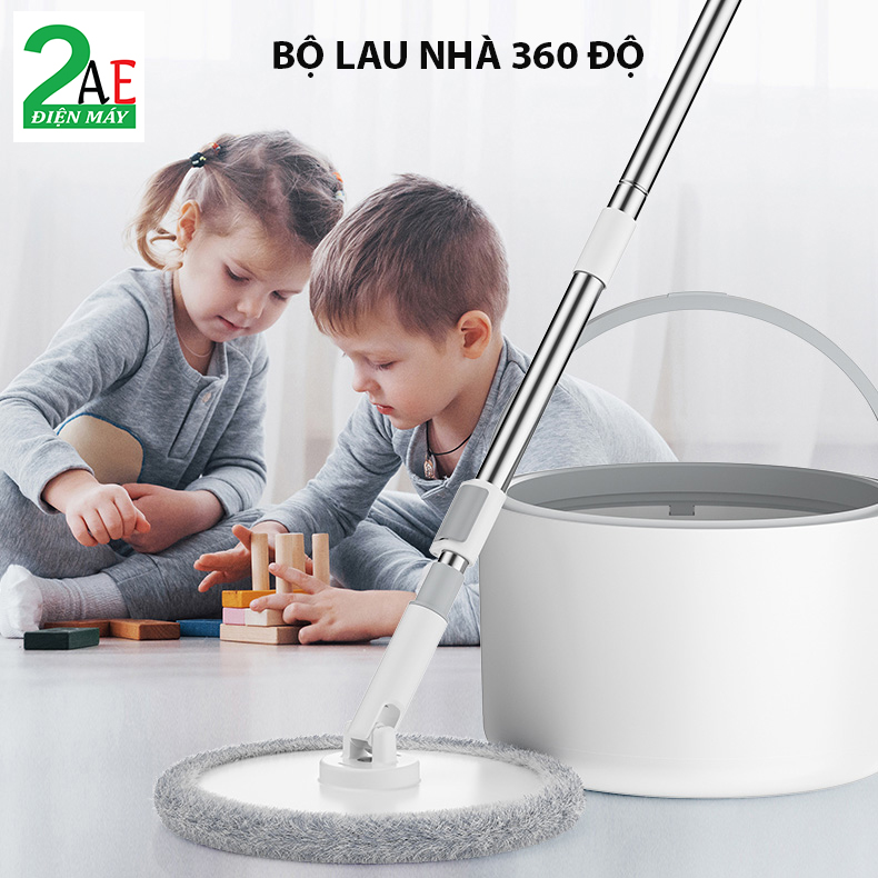 Bộ lau nhà thông minh cao cấp 360 độ, tự vắt, tự làm sạch