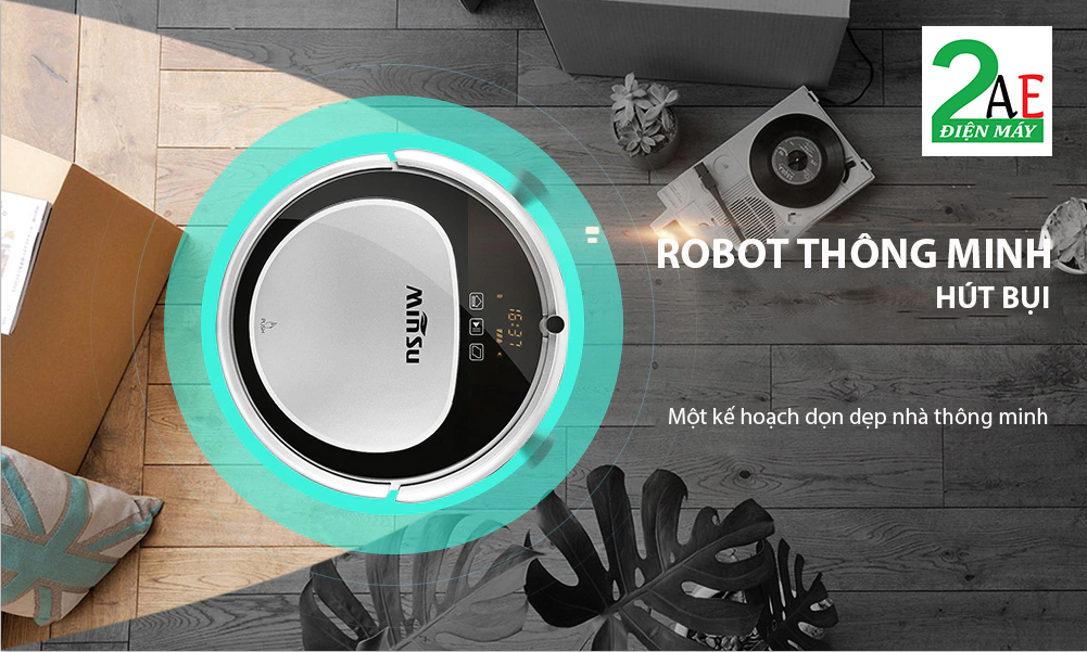 Robot hút bụi thông minh, tự động sạc khi hết pin