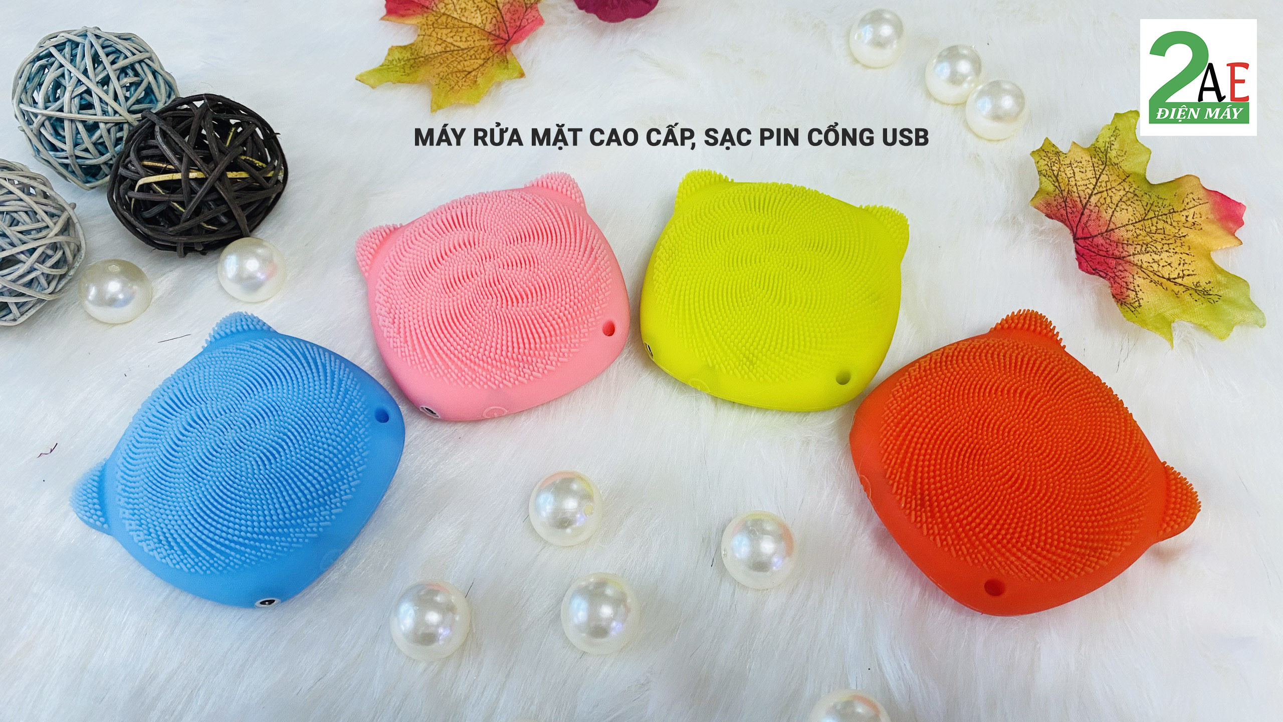 Máy rửa mặt cao cấp Qige, sạc pin cổng USB