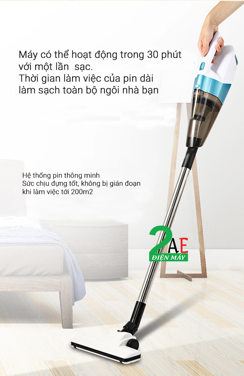 Máy hút bụi cầm tay không dây sạc pin 2 trong 1