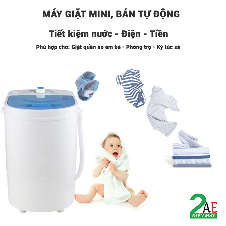 Máy giặt mini bán tự động 4,5kg