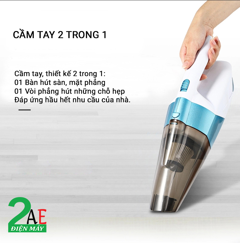 Máy hút bụi cầm tay không dây sạc pin 2 trong 1