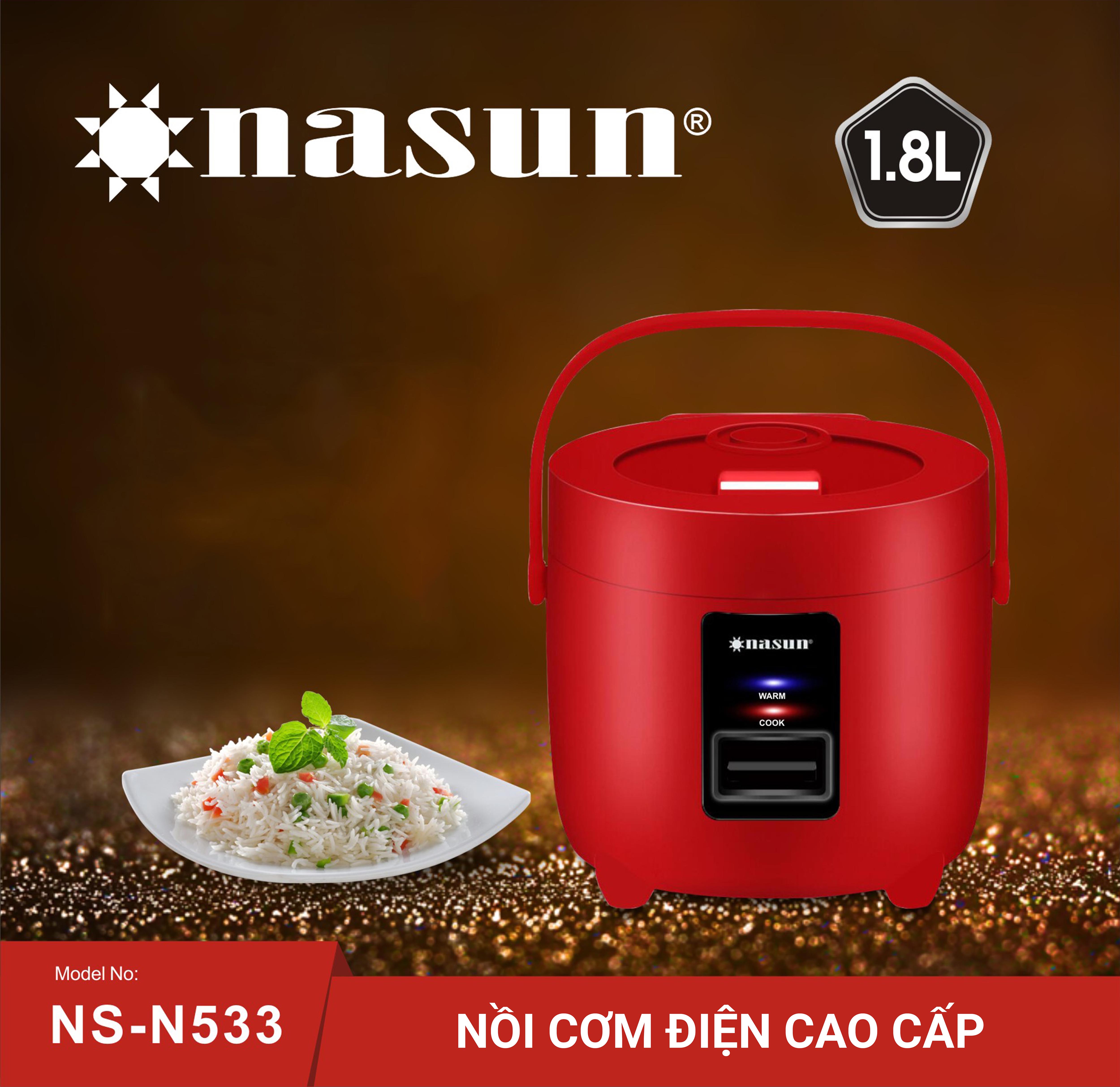 Nồi cơm điện cao cấp NASUN NS-N533, 1.8L