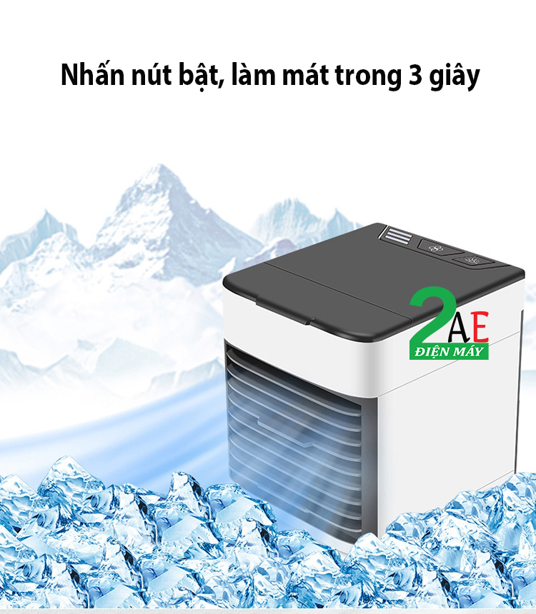 Quạt làm mát không khí bằng hơi nước mini có đèn