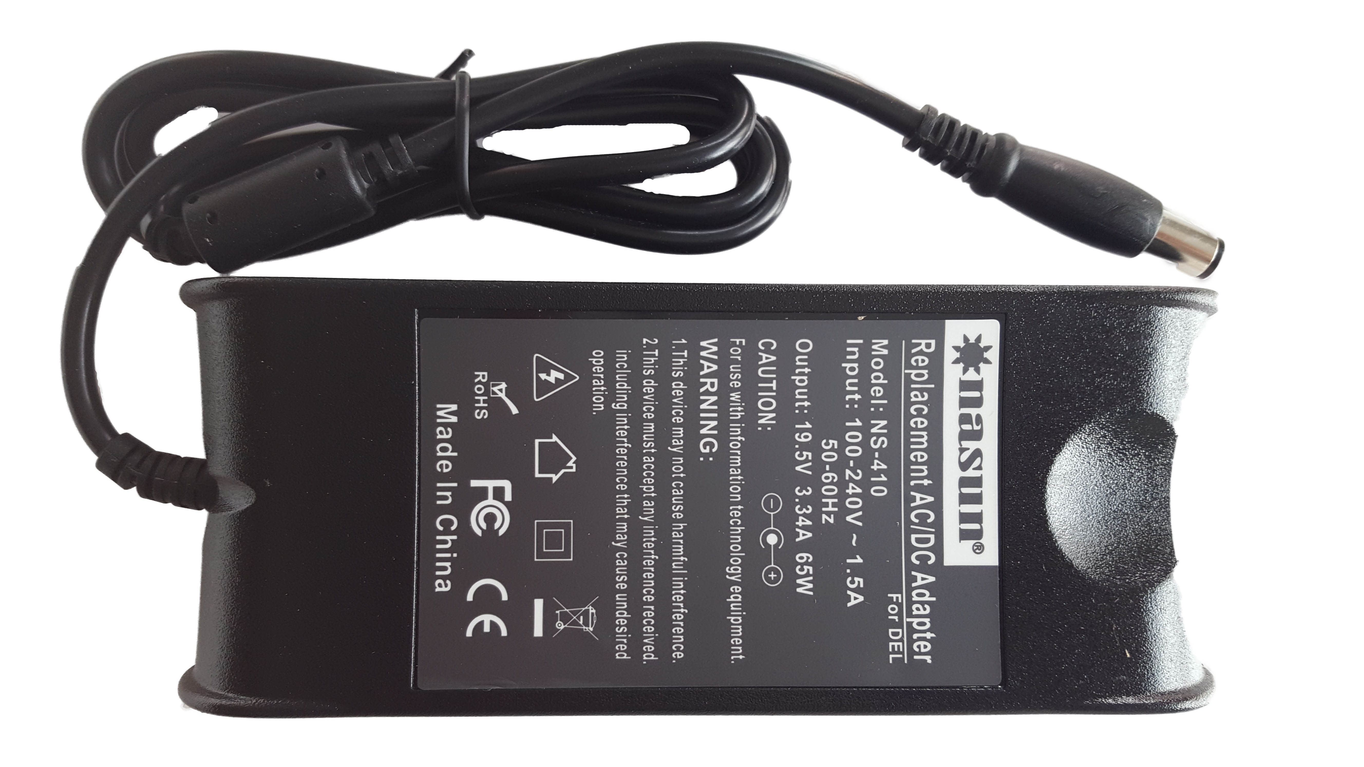 Sạc laptop NASUN dùng cho DELL 19.5V-3.34A (65W) Model NS-410  (Chân kim)