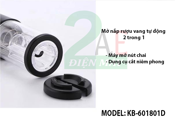 Dụng cụ mở rượu vang tự động 2 trong 1, chạy bằng pin tiểu AA