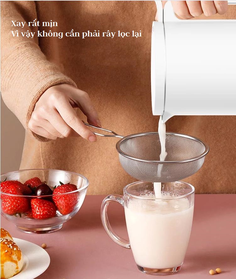 Máy làm Sữa Hạt Mini - Máy Xay Nấu Đa Năng (Xay sinh tố trái cây, Nấu cháo, hầm, Sữa Hạt, Sữa Đậu Nành…)