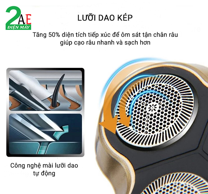 Máy cạo râu sạc pin đa năng 3 in 1 chống nước