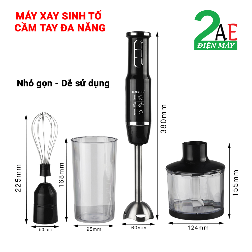 Máy xay sinh tố cầm tay đa năng 4 trong 1