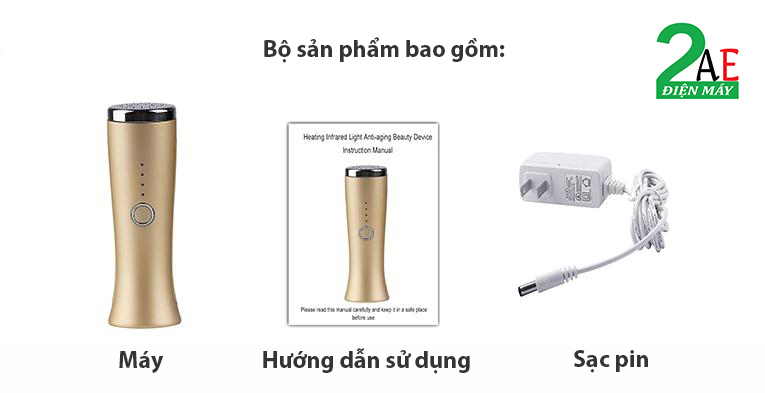 Máy trẻ hóa da, chống lão hóa hồng ngoại chính hãng Binzim, Sạc pin cổng USB