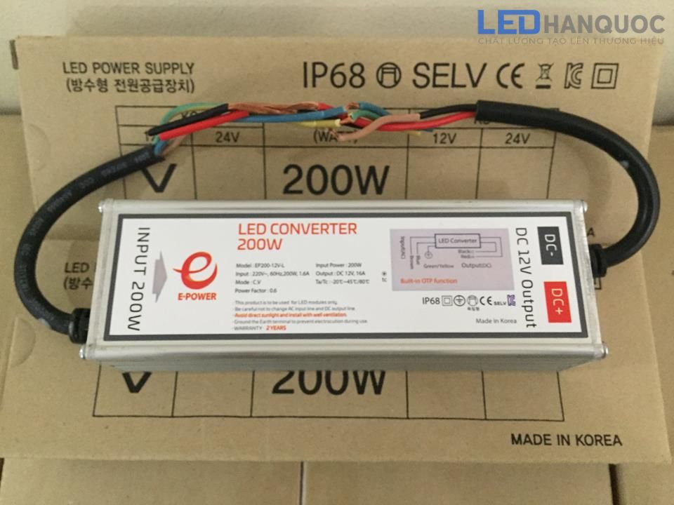 Bộ nguồn Hàn Quốc EP200-12V-L