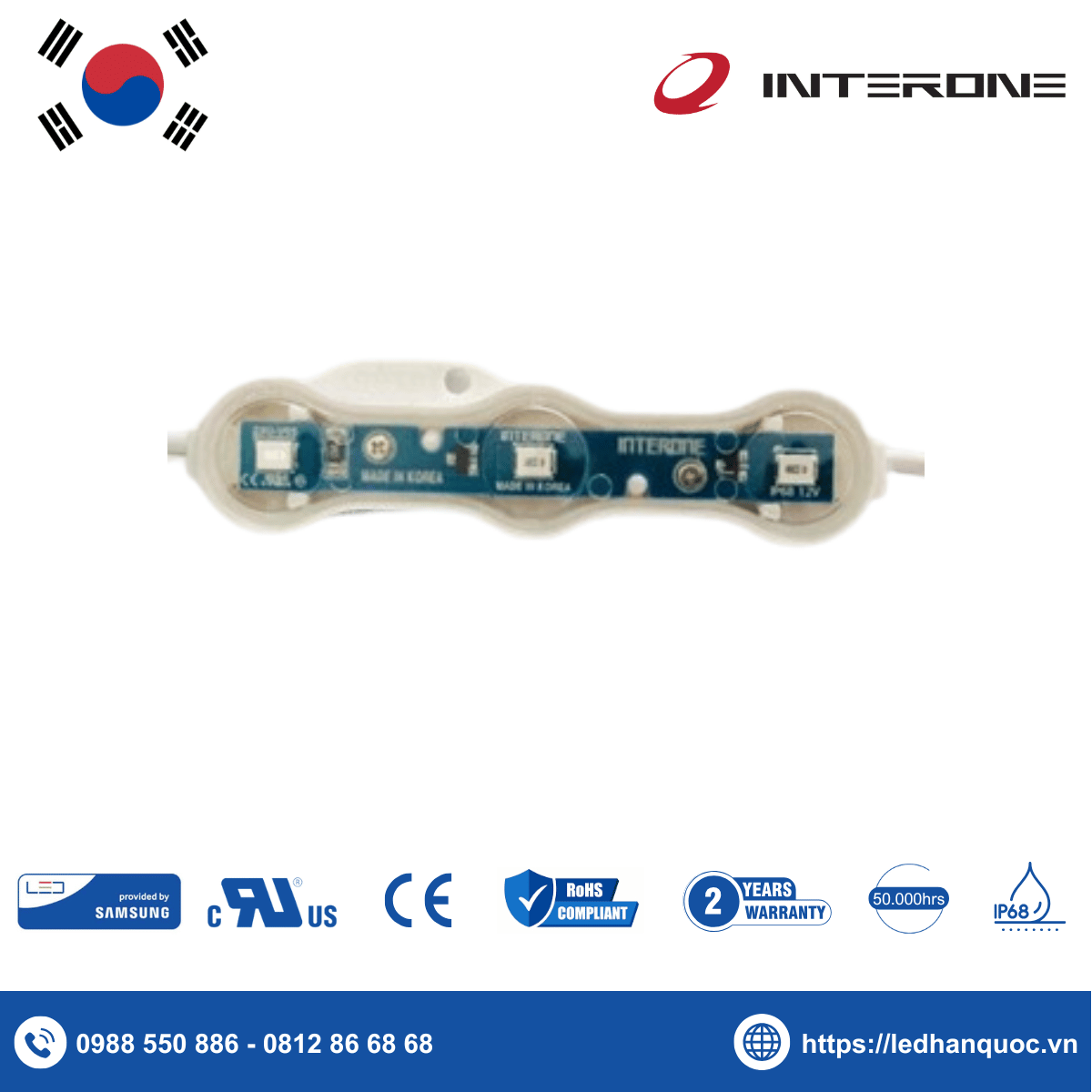 LED Module 3 bóng Interone-Z3U-V05-B-A4-072-1-SS2835