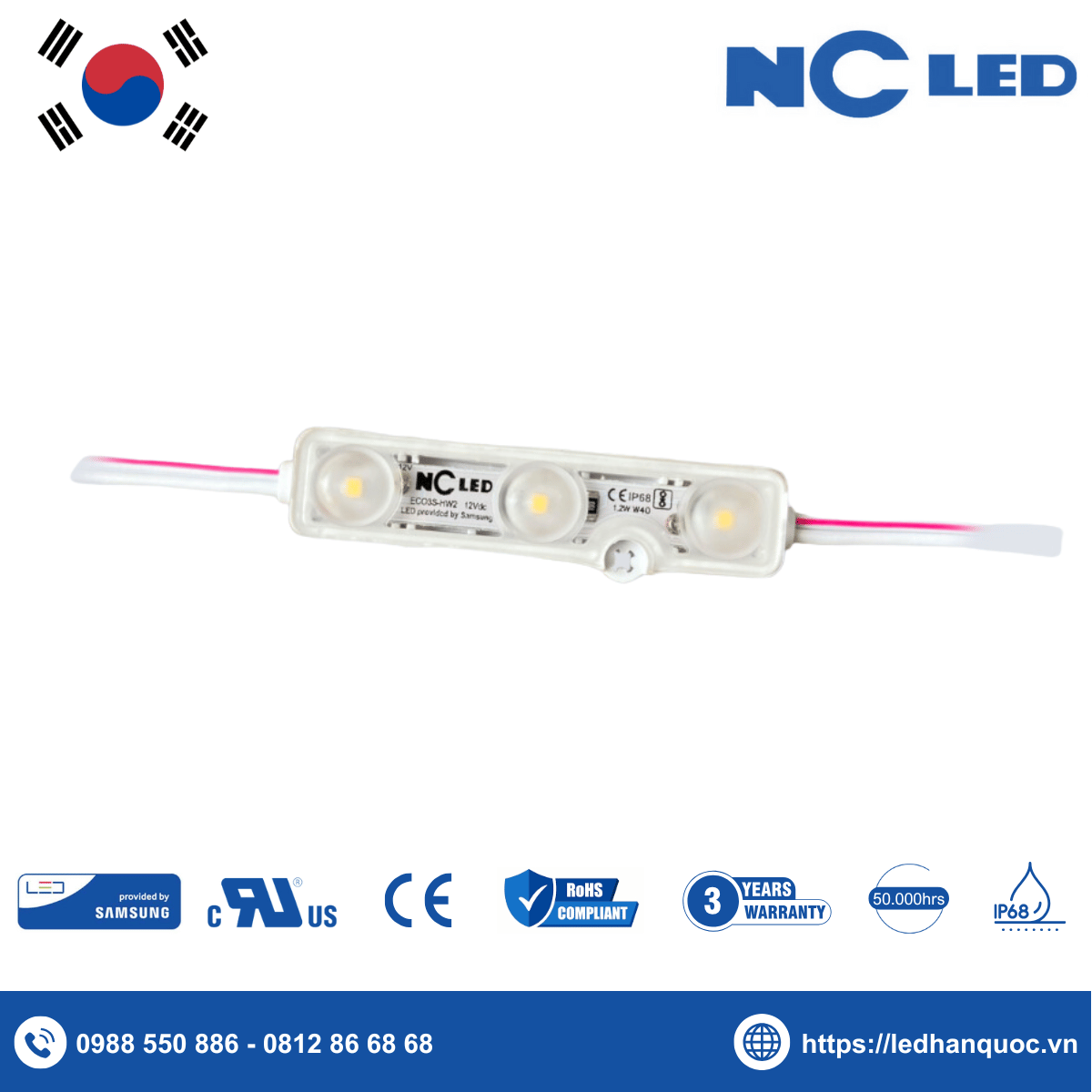 LED Module 3 bóng NC-ECO3S-HW2-4000K (chip LED Samsung)
