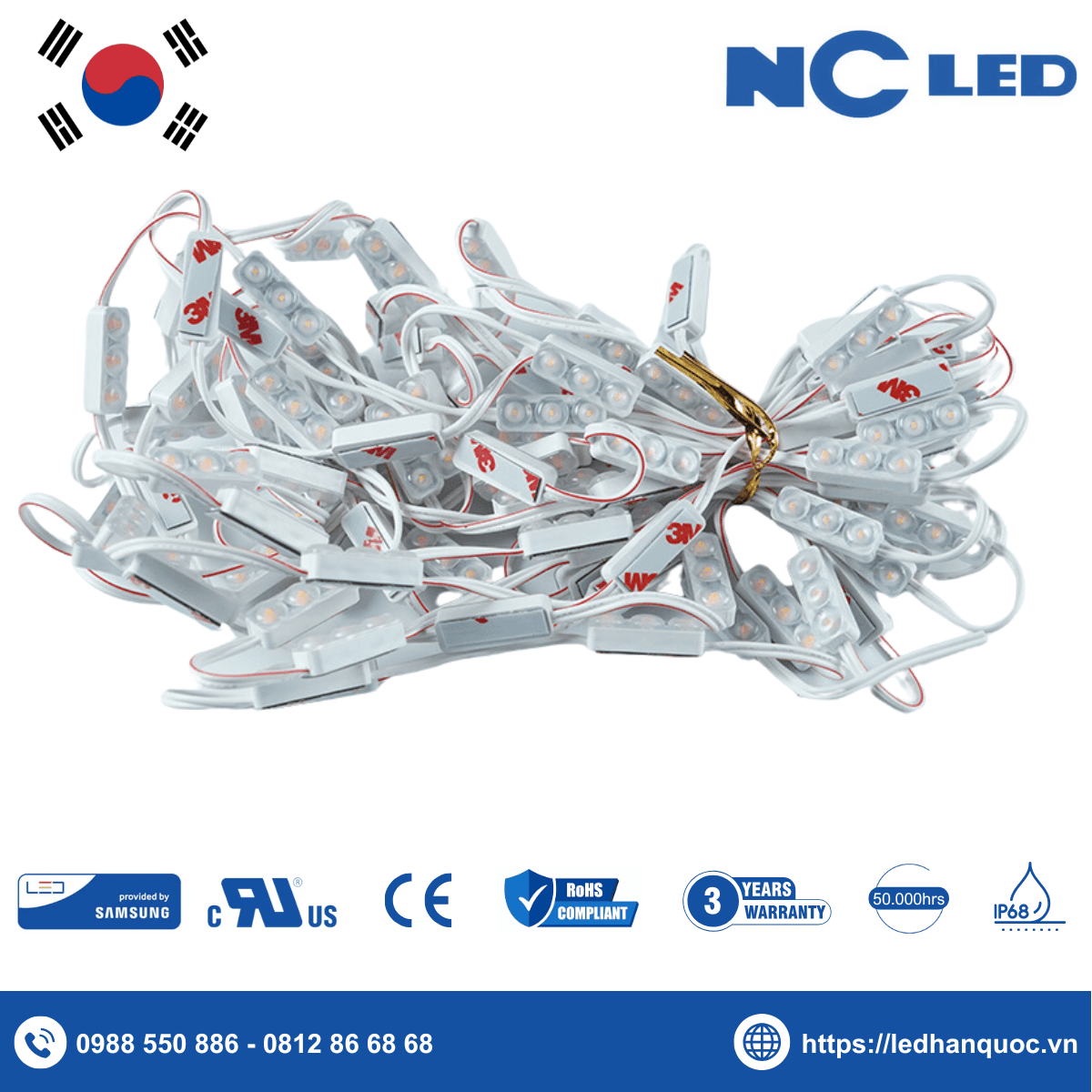 Led Module 3 bóng NC-MINI3-SS2835-30K