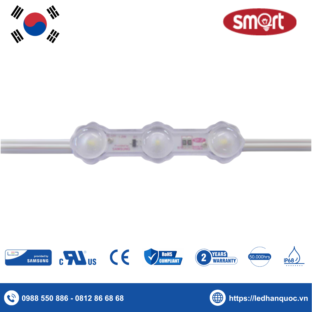 LED Module 3 bóng Smart-W3N–SA12F-CW10