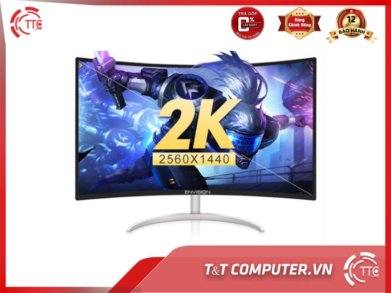 Màn hình máy tính cũ ENVISION 32INCH CONG 2K