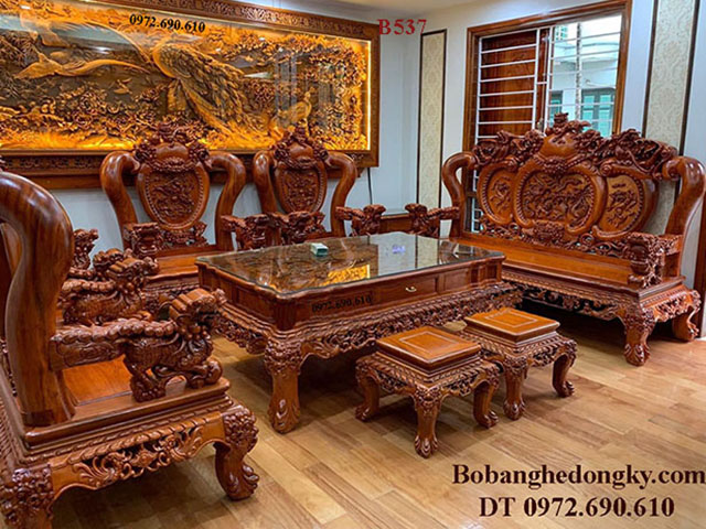 bộ bàn ghế đồng kỵ gỗ hương