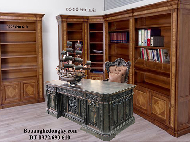 Bàn ghế giám đốc gỗ mun