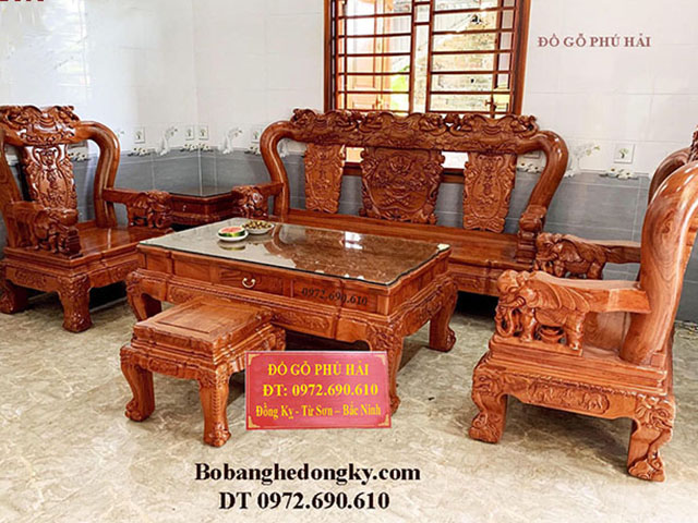 bàn ghế gỗ hương đá
