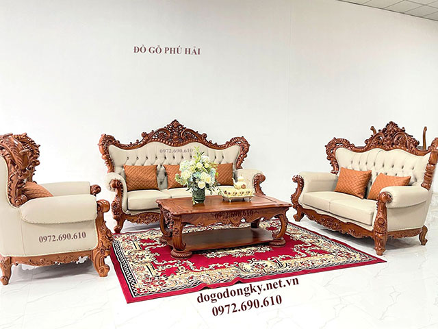 Bàn ghế sofa bọc da