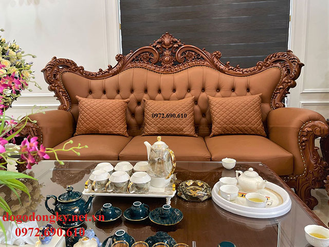 Bàn ghế sofa da