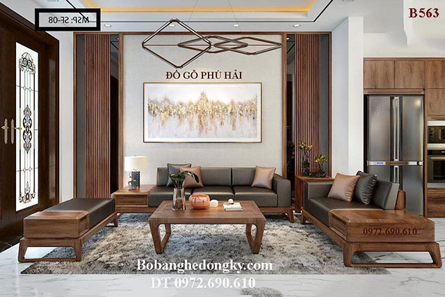 bàn ghế sofa gỗ phòng khách đẹp