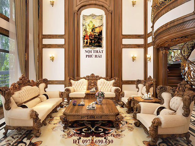 Bàn ghế sofa hoàng gia