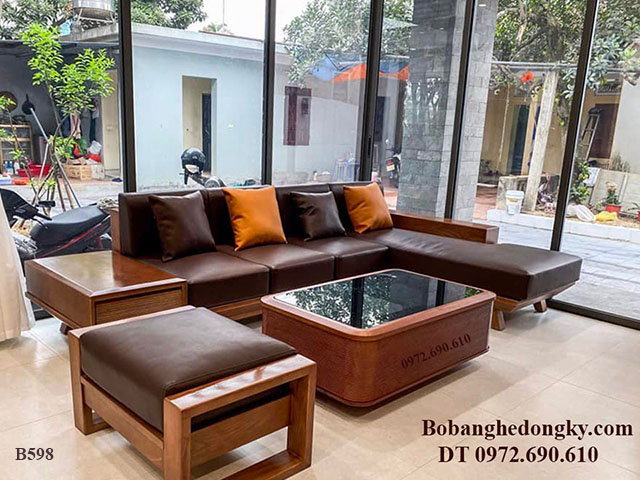 Ban ghe sofa phong khach go huong