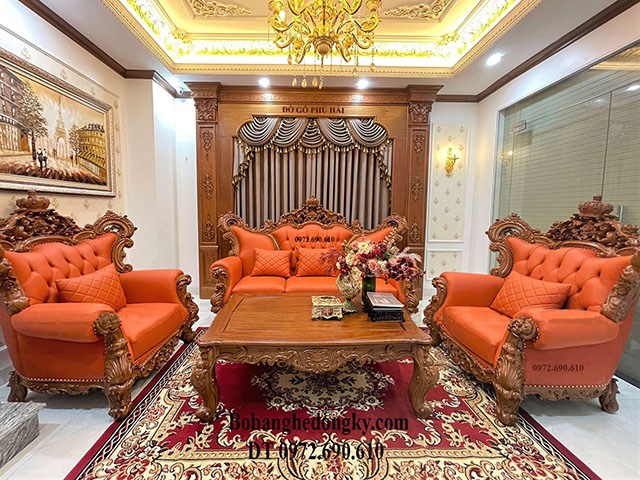 Bàn ghế sofa tân cổ điển