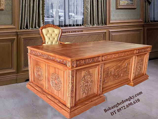 Bàn giám đốc gỗ gõ đỏ