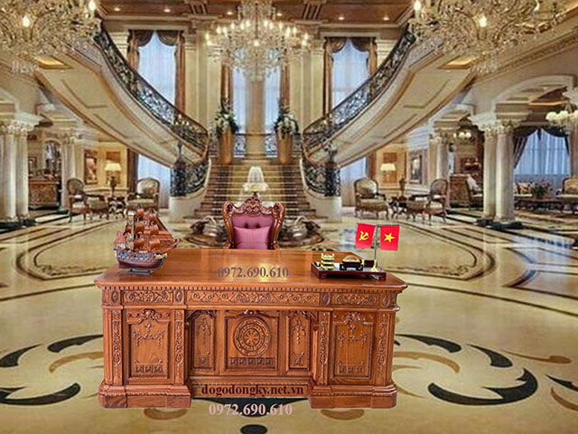 Bàn làm việc gỗ hương