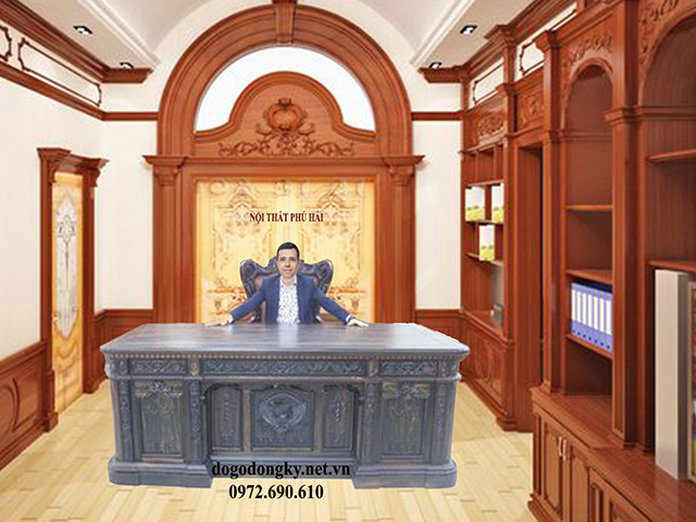 Bàn làm việc gỗ mun