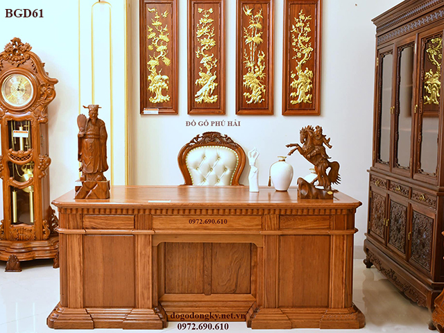 Bàn làm việc gỗ tự nhiên