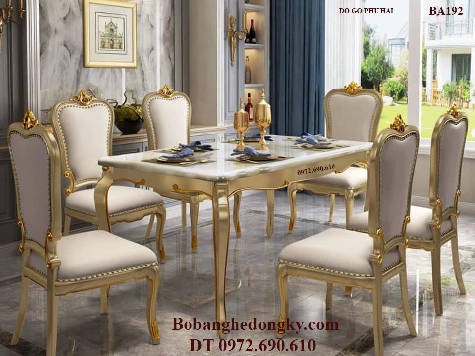 bo ban ghe an boc da