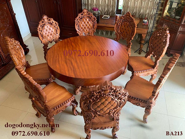Bộ bàn ghế ăn đẹp bàn tròn