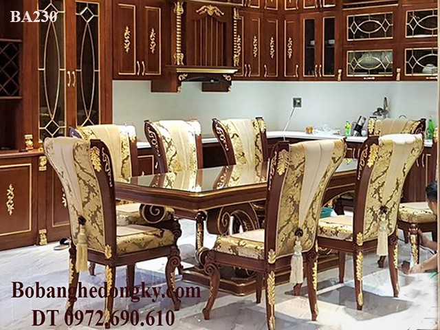 Bộ bàn ghế ăn tân cổ điển