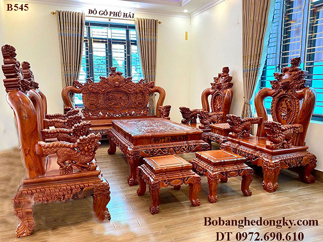 bộ bàn ghế chạm nghế đỉnh