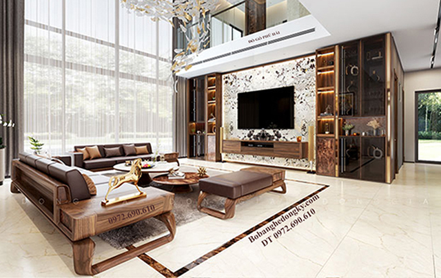 Bộ bàn ghế gỗ óc chó